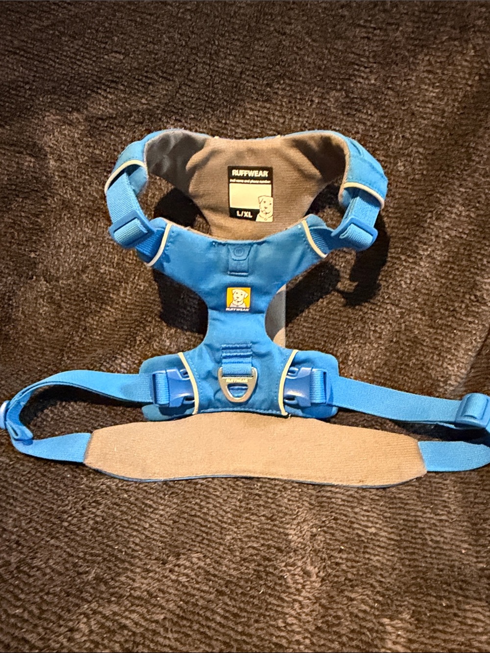 Ruffwear FRONT RANGE Bright pooled Blue Harness L/XL with Reflective Trim